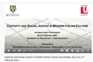 VIDEO:  "Captivity and Social Justice in Modern Italian Culture"
