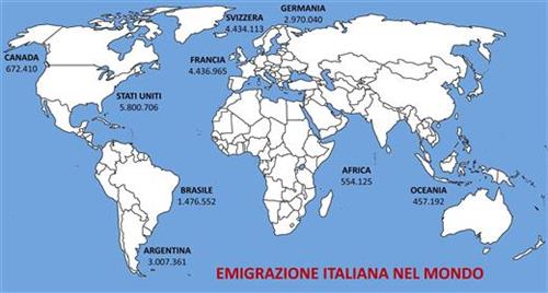 Luogo di partenza e di destinazione nell’emigrazione italiana