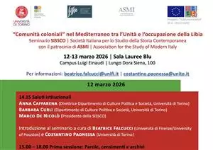 “Comunità coloniali” nel Mediterraneo tra l’Unità e l’occupazione della Libia