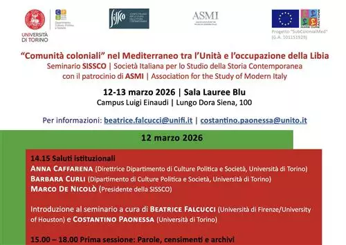 “Comunità coloniali” nel Mediterraneo tra l’Unità e l’occupazione della Libia