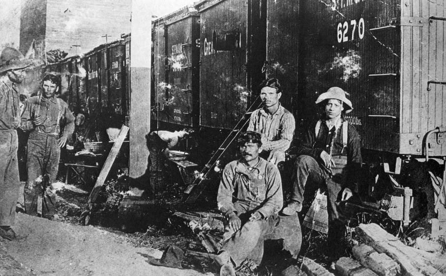Chicago - Italiani in un cantiere della ferrovia per il Montana, 1904